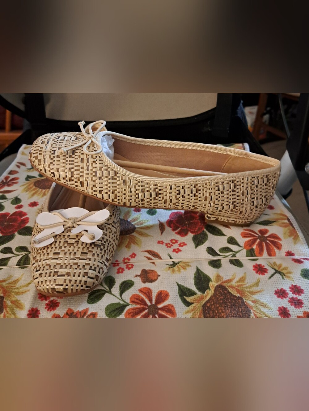 EILEEN FISHER abigail FLATS brand new BEIGE size 7.5 so Cute !!! - Picture 5 of 7